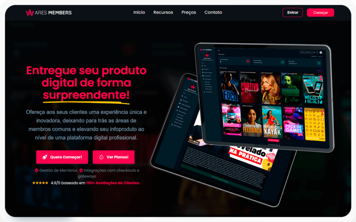 Tablet com site do cliente 2